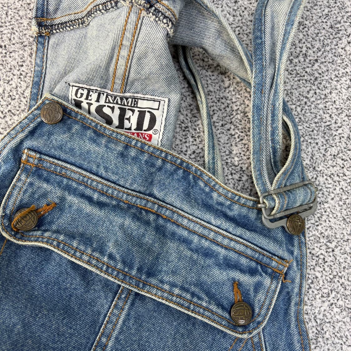 겟유즈드 데님 오버롤 팬츠 (버클X) 0409J 상품이미지4