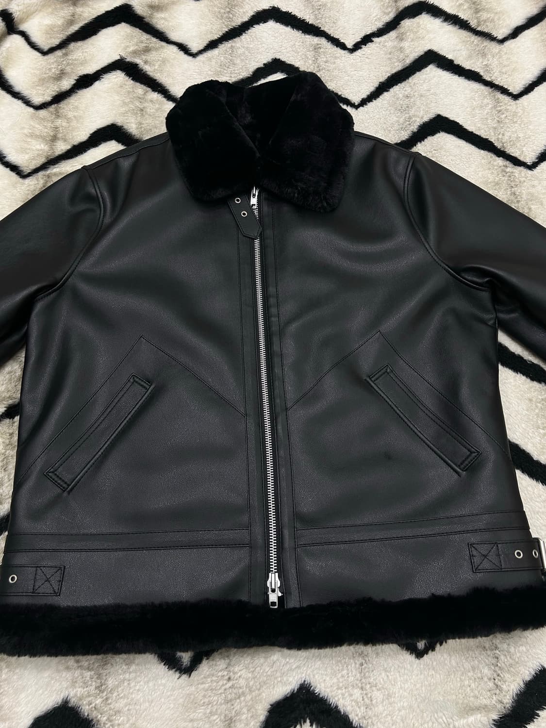 [2XL]도프제이슨 무스탕/블랙/약유광 상품이미지3