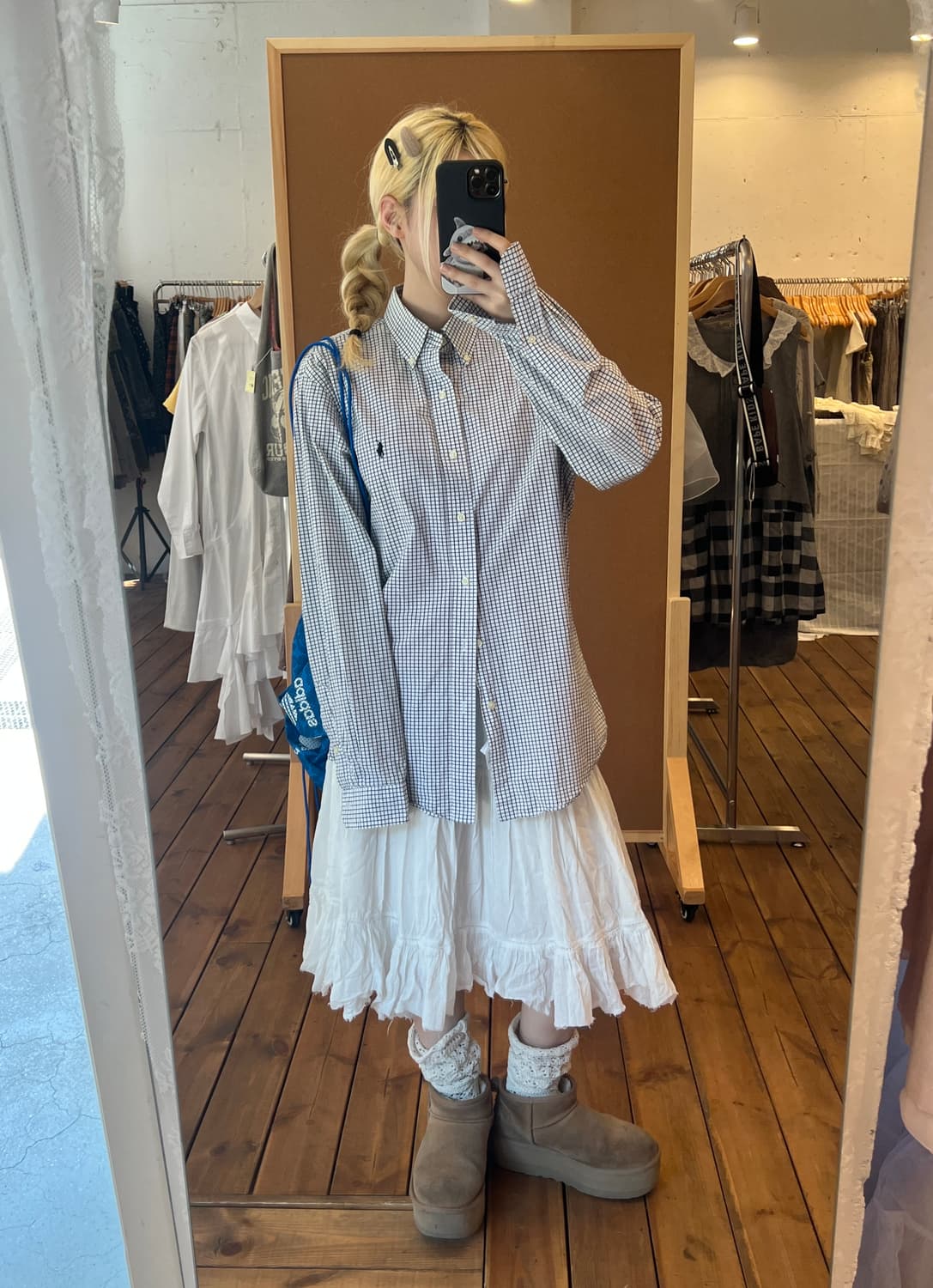 폴로 블랙체크 셔츠 상품이미지4