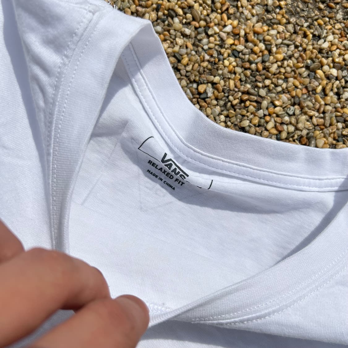 반스(VANS)OFF THE WALL 포켓 화이트 반팔티 상품이미지4