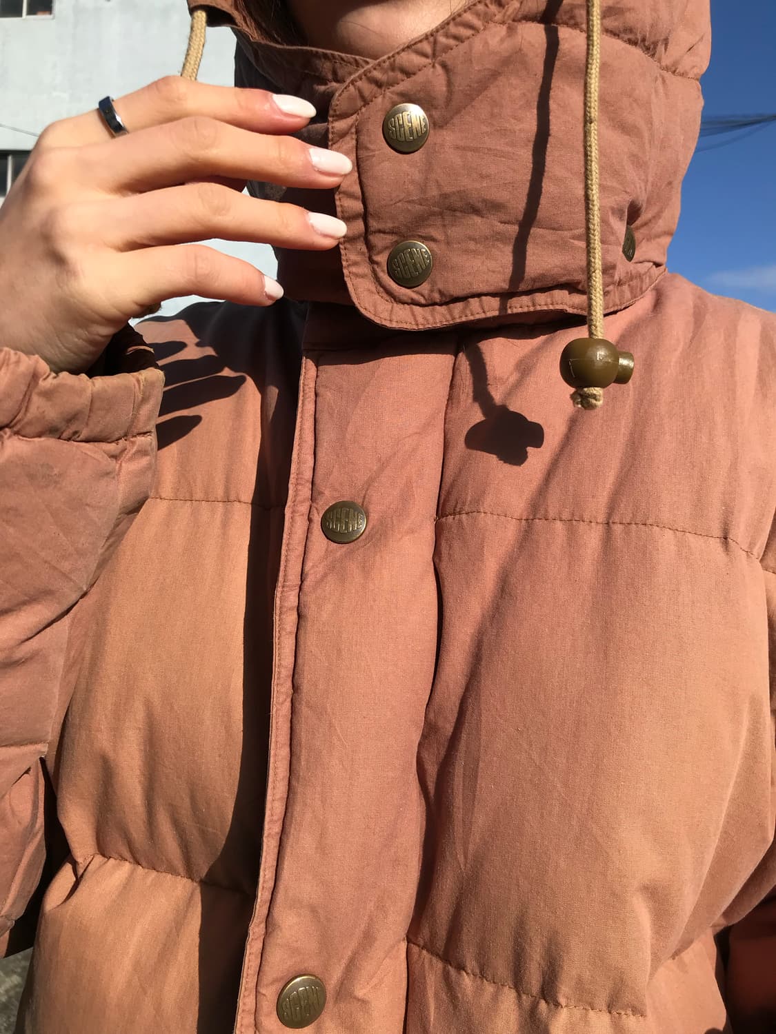 워싱피치 구스다운 패딩 상품이미지7