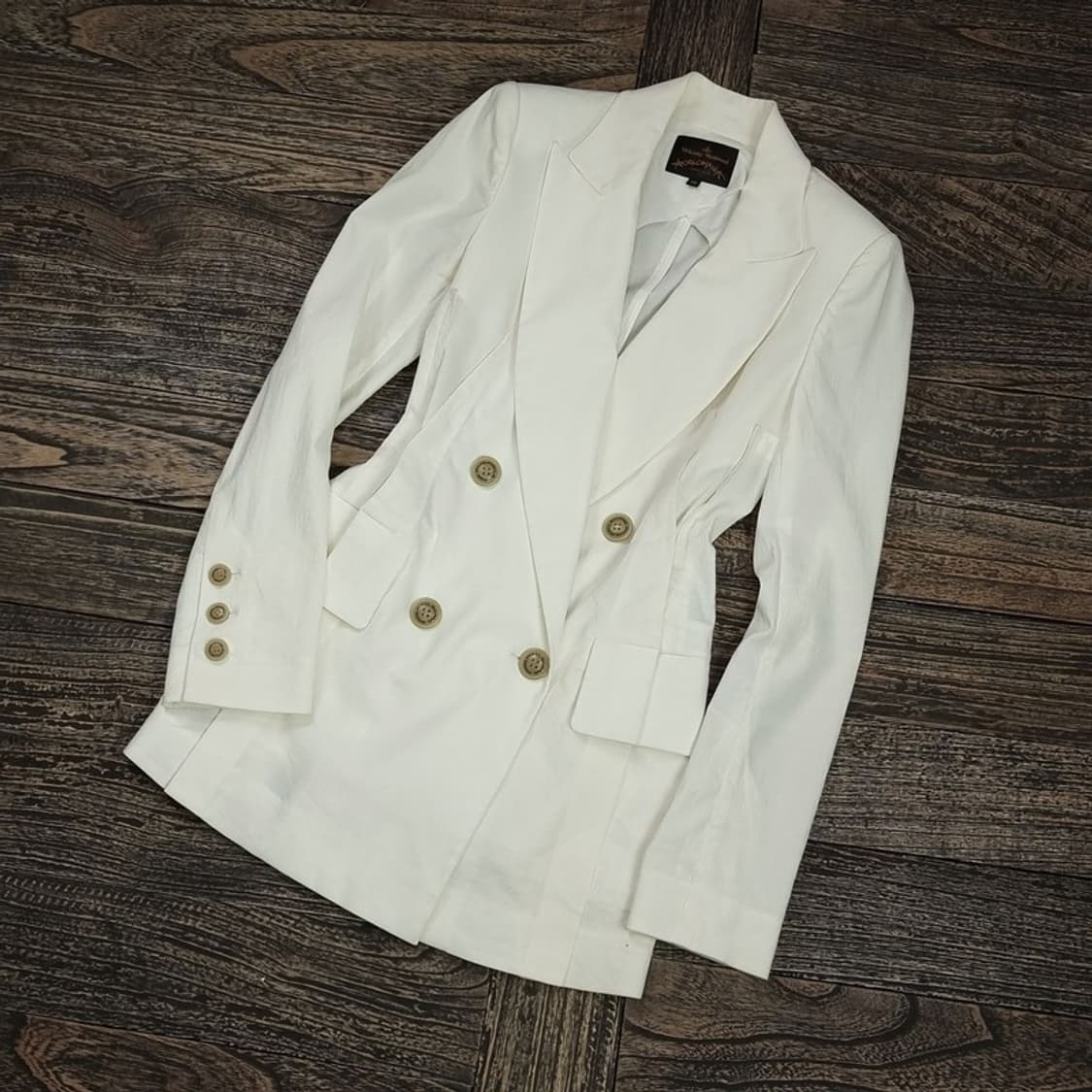 [비비안웨스트우드] 14s/s 린넨 더블 아이보리 블레이저 P00978 상품이미지1
