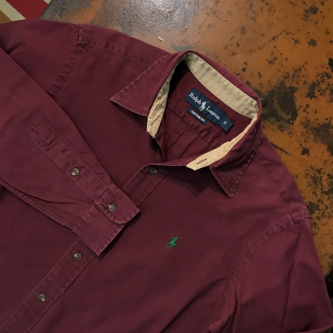 폴로랄프로렌 버건디 코튼 셔츠 남성 102 여성 프리사이즈  상품이미지3