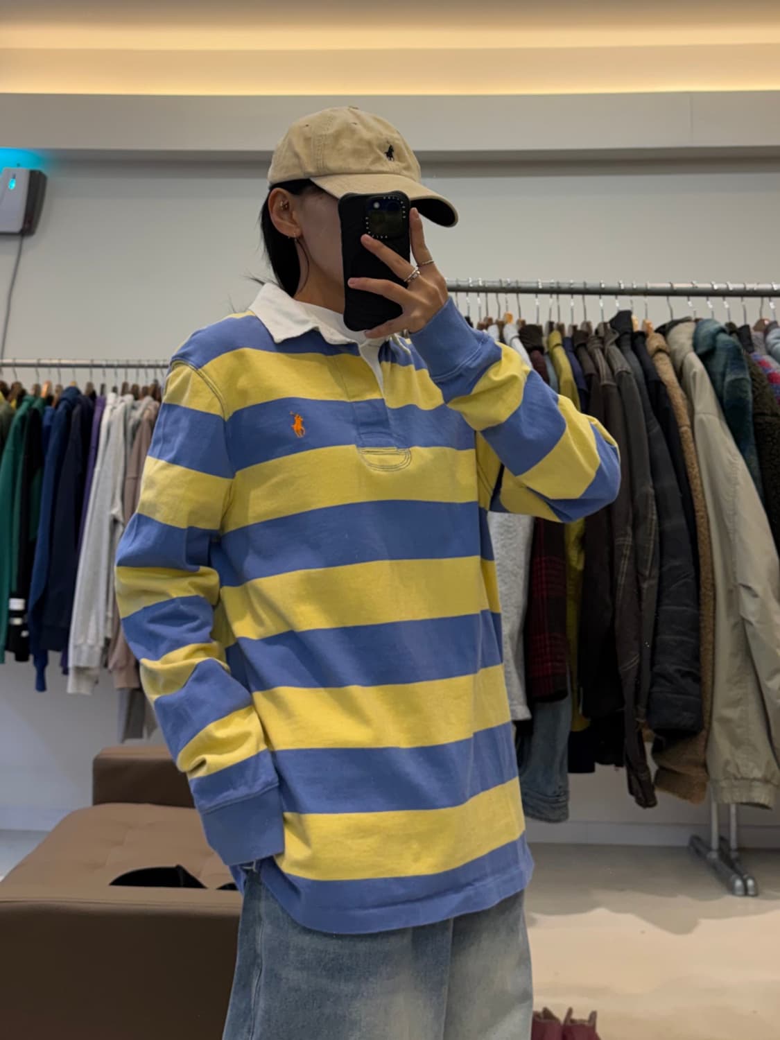 폴로 랄프로렌 배색 스트라이프 럭비티 상품이미지7