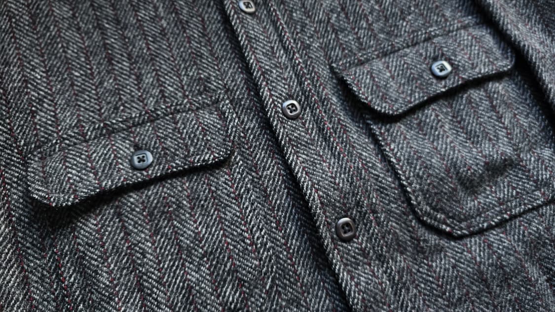 울리치 헤링본 코듀로이 카라 셔츠 자켓 L 싸이즈 105 USA 상품이미지3