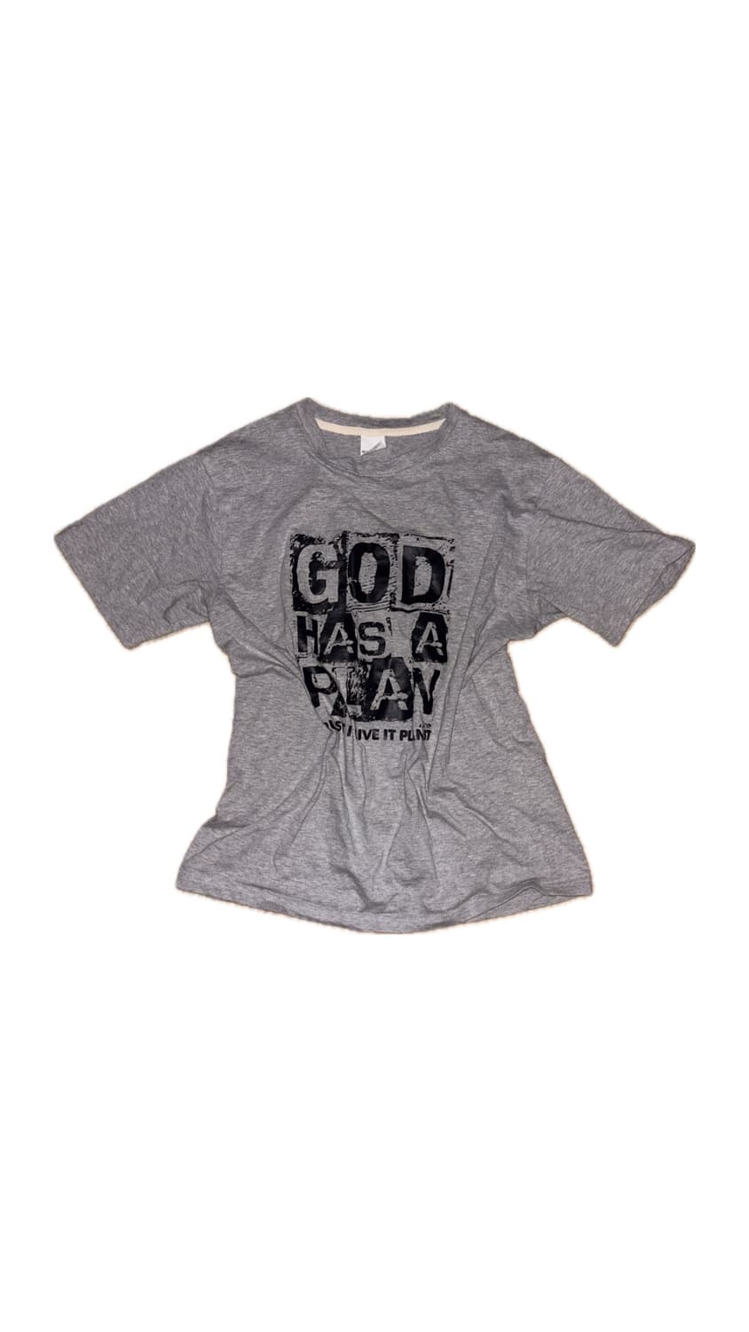 printed gray T-shirt 상품이미지1