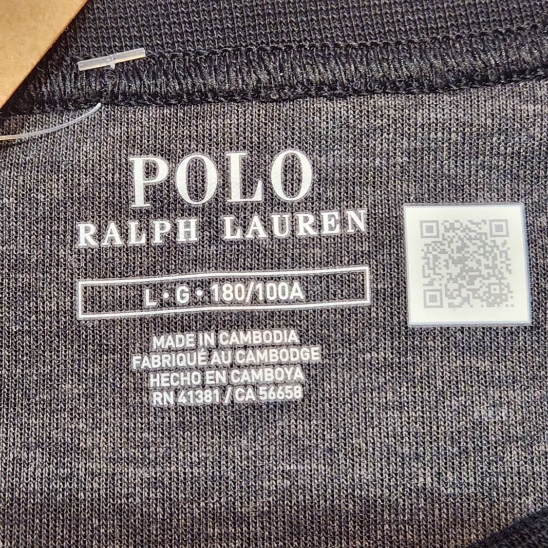 폴로 랄프로렌 블랙 맨투맨 티셔츠 (L) 상품이미지2