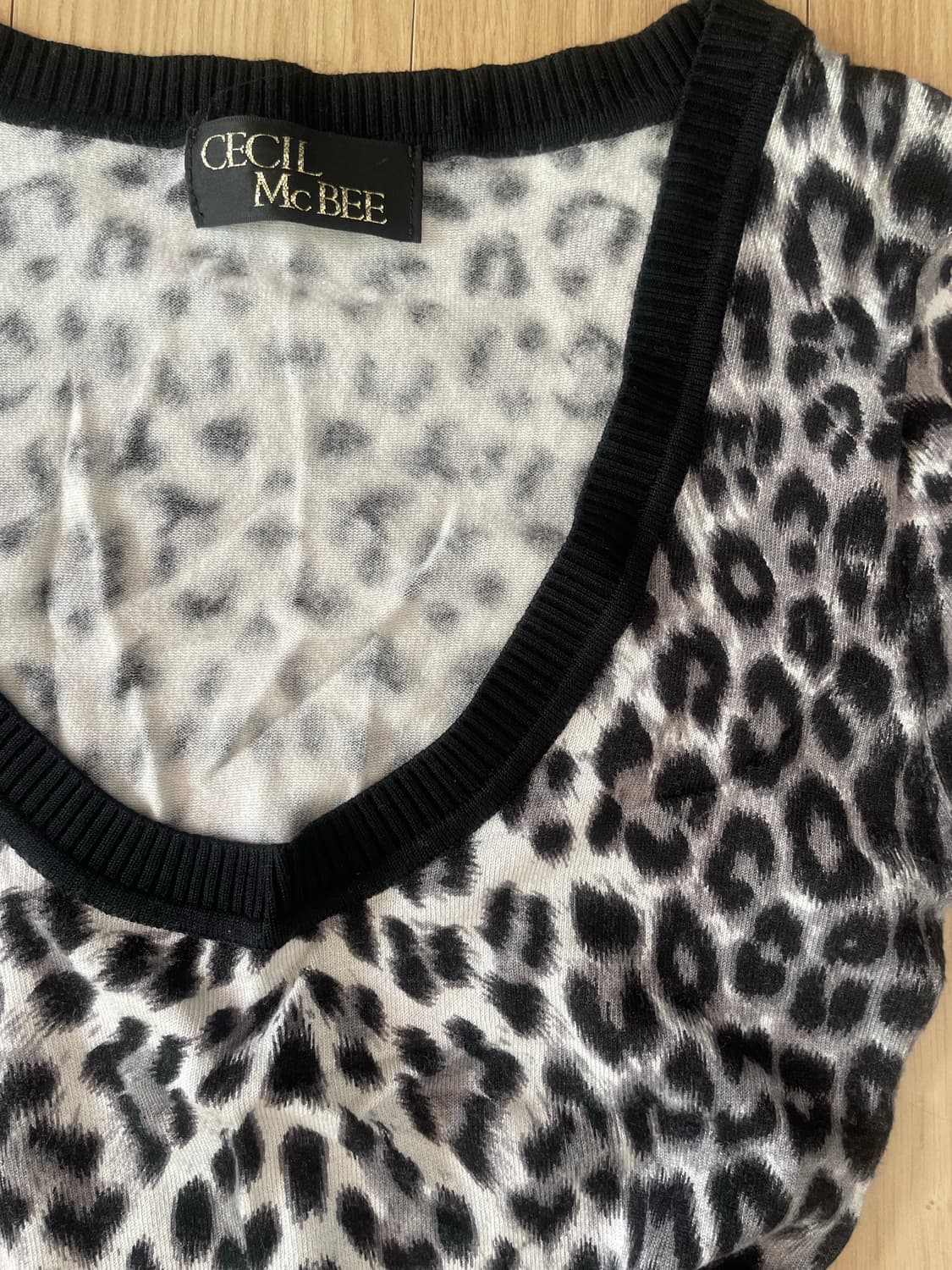 Cecil McBee Black&white leopard shirt 상품이미지2
