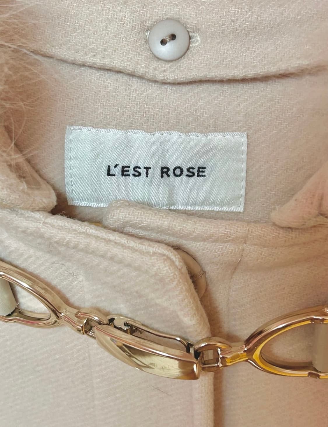 레스트로즈 이사하라사토미 달천깔 딸기우유핑크 빈티지 더플코트 상품이미지2