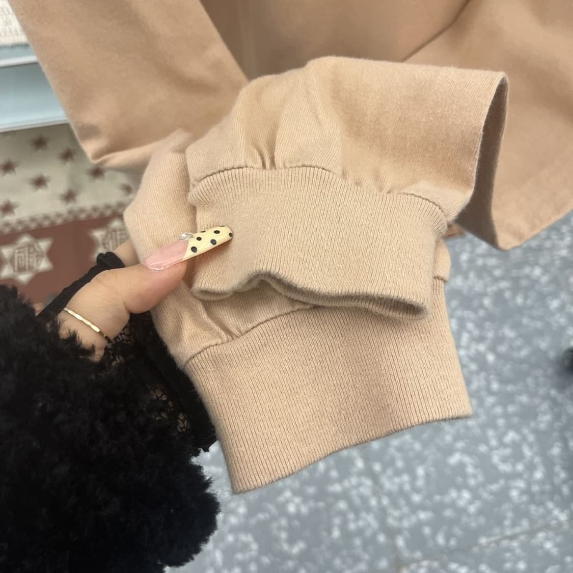 커버낫 캐주얼 빈티지 오버핏 프린팅 롱슬리브 L C09773 상품이미지7