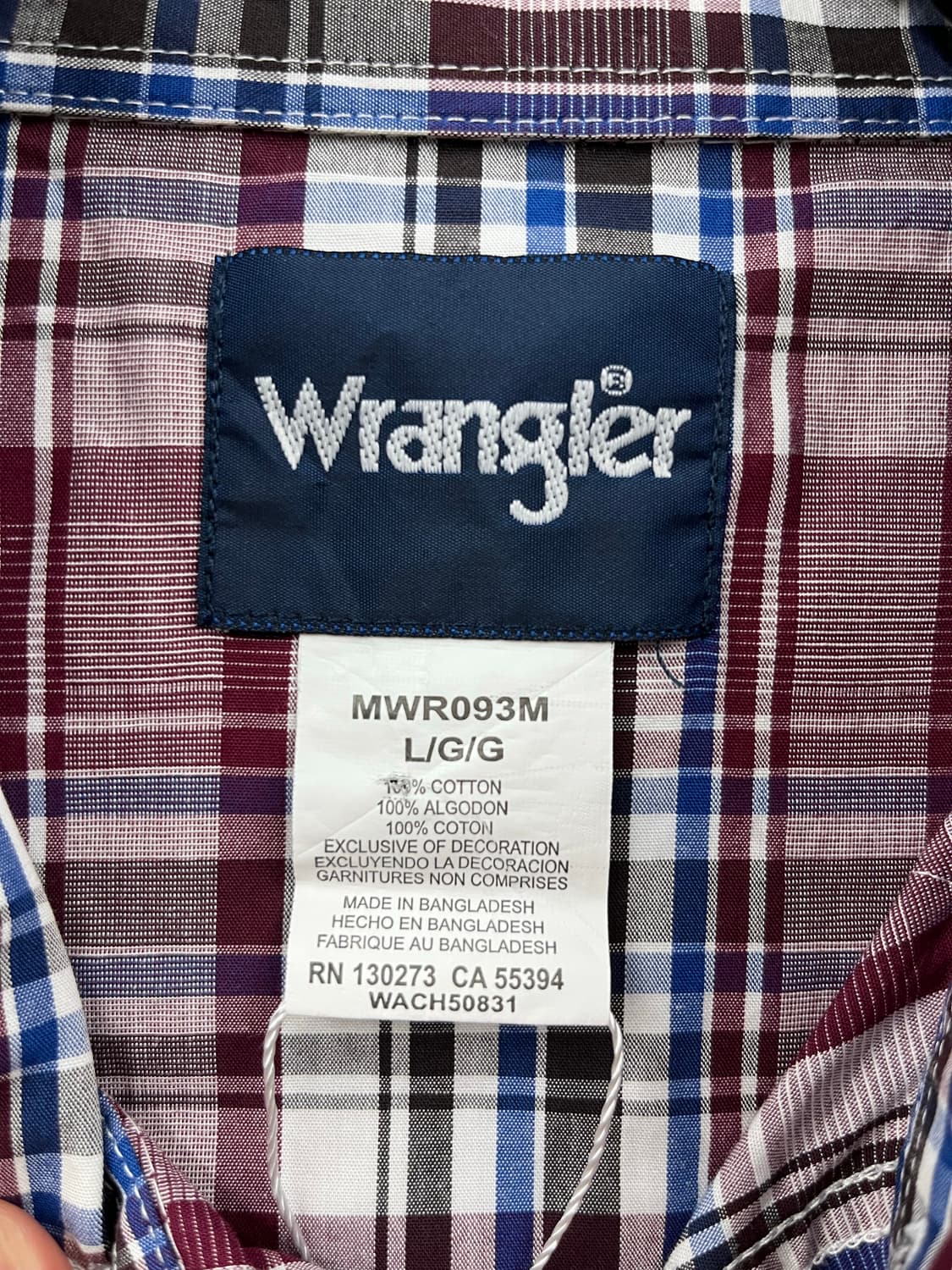 랭글러 웨스턴 체크 셔츠  상품이미지8