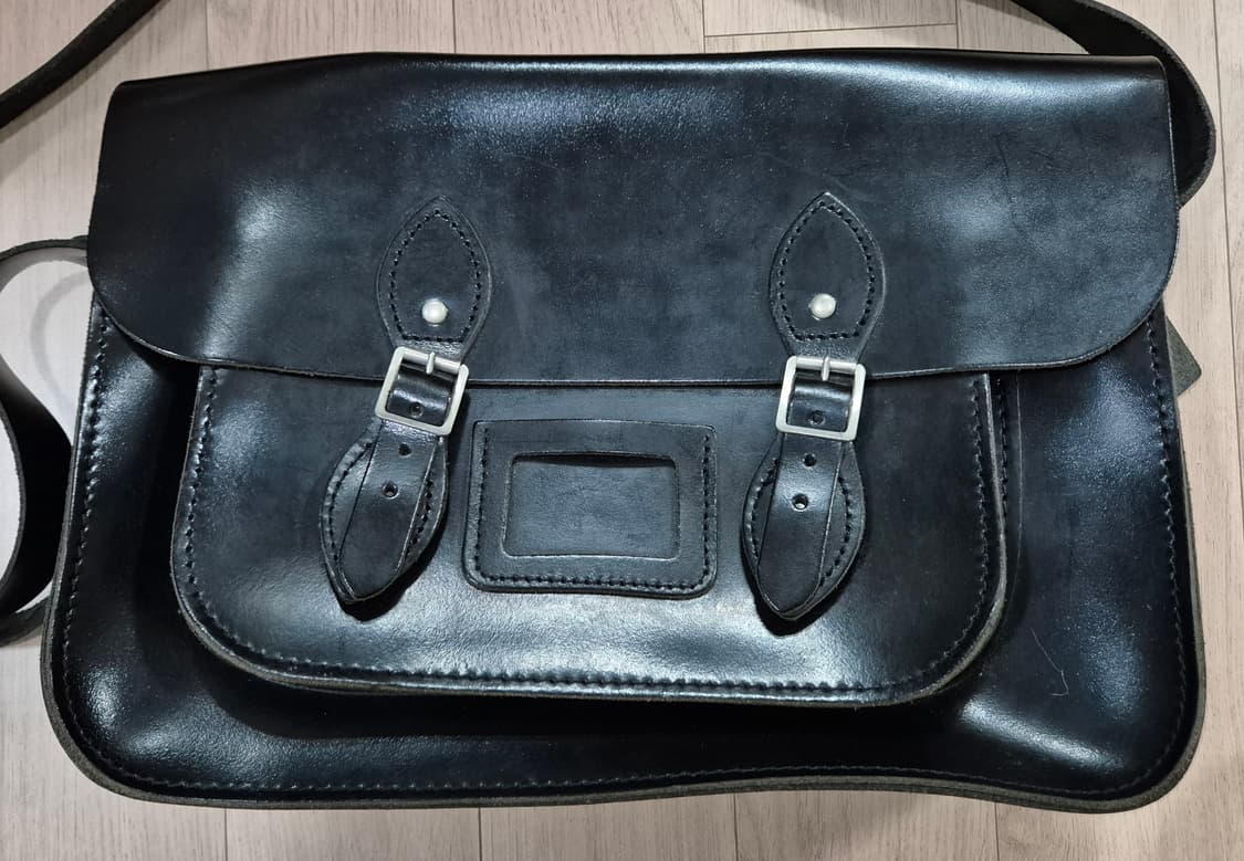 [The Leather Satchel] 더 레더 사첼백 블랙 상품이미지1
