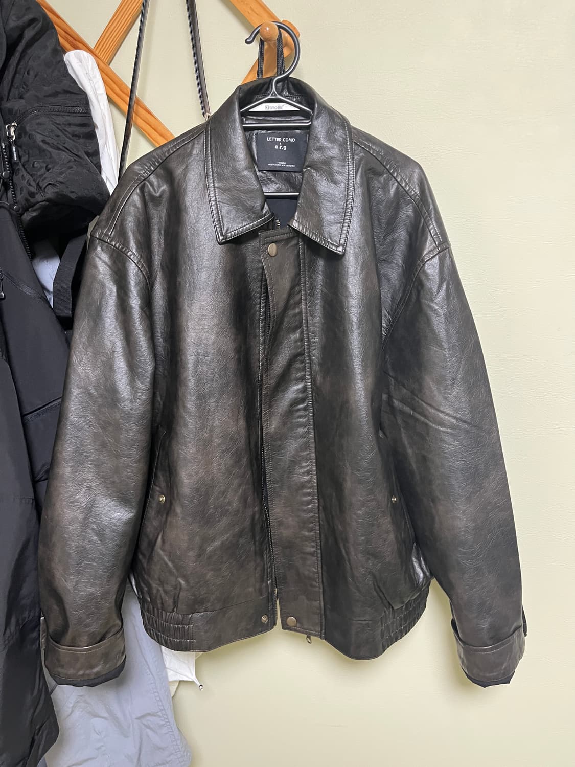 레테르코모 빈티지 워시드 레더 싱글자켓 상품이미지1