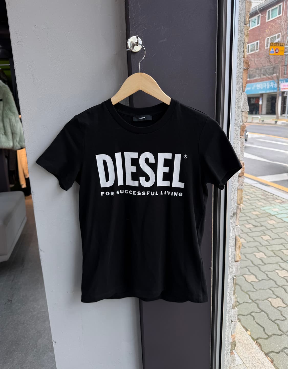 S/ 디젤 로고 프린팅 라운드 반팔 상품이미지3