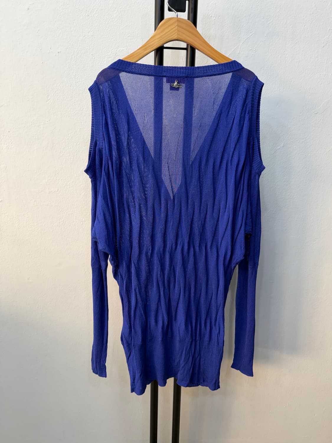 정품) 비비안웨스트우드 루즈핏 어깨절개 가디건 S 상품이미지5