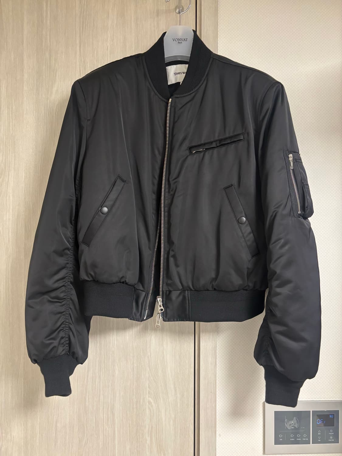 토니웩 블랙 MA-1 크롭 봄버 자켓 XL사이즈  상품이미지1