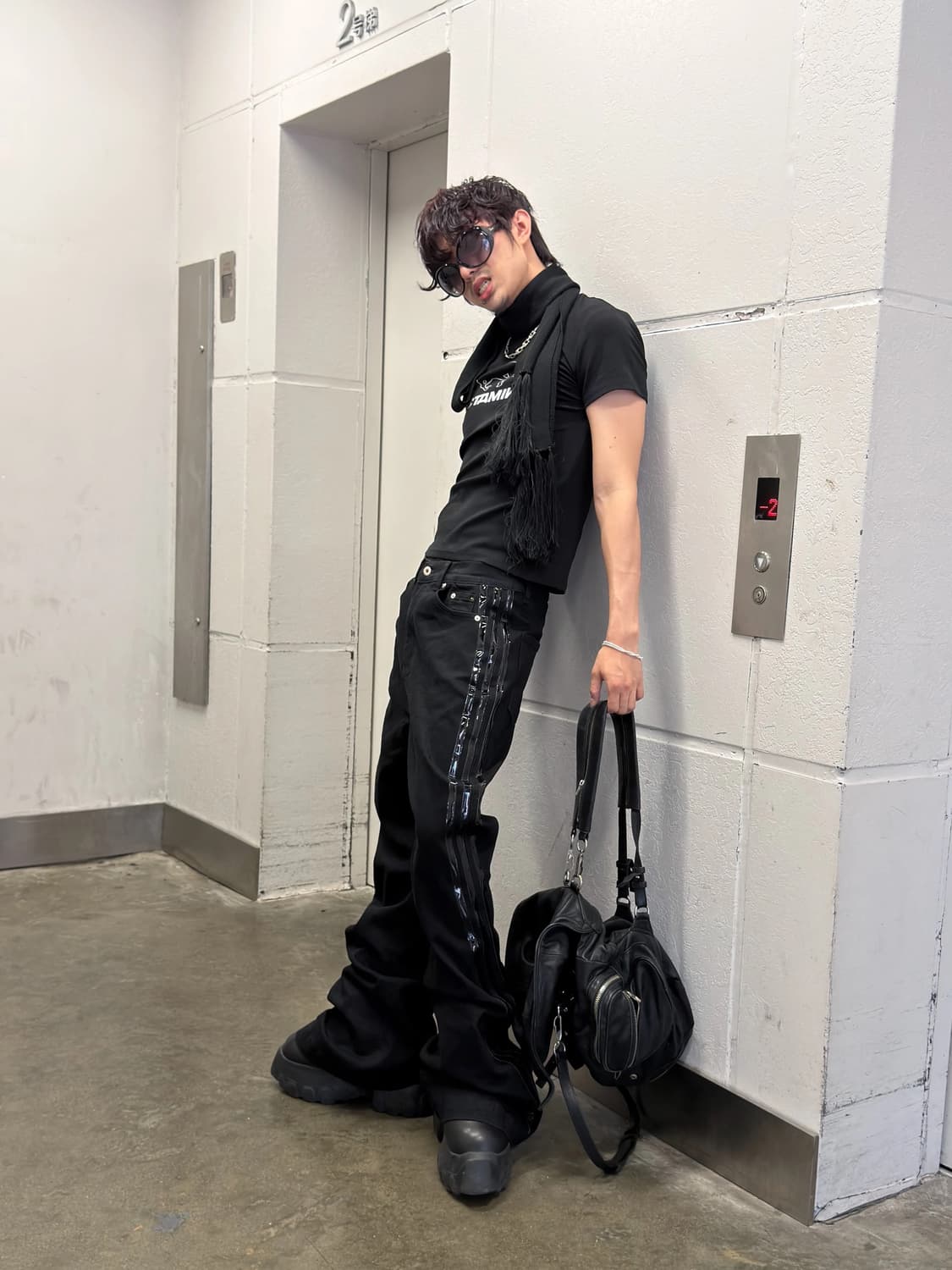 Black Venom Coated Bootcut Denim 상품이미지1