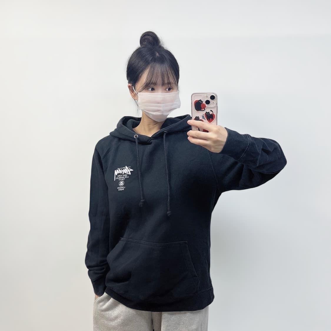 스투시 Stussy 월드투어 후드티 블랙 상품이미지1