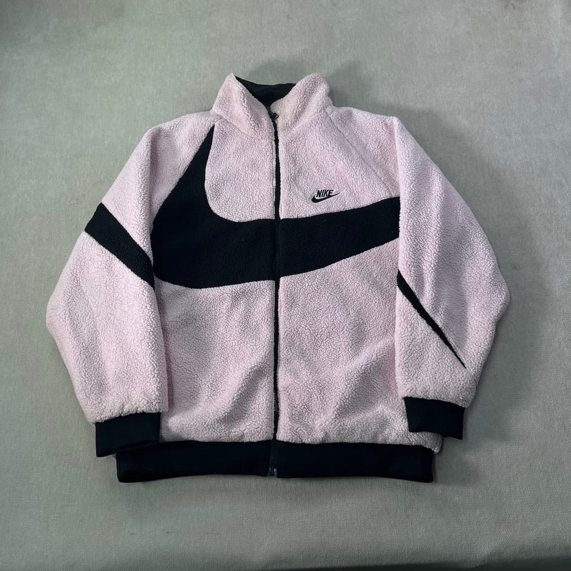 100 나이키 리버시블 양면 양털 핑크 플리스 자켓 상품이미지1