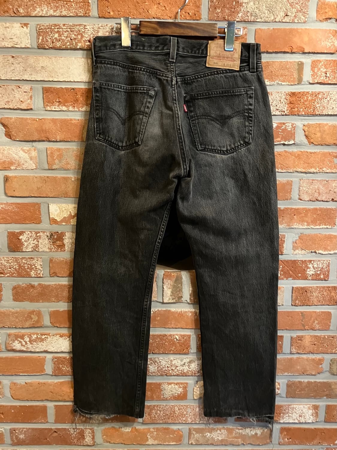 USA 빈티지 리바이스 501 0660 블랙진 흑청 데님 팬츠 상품이미지5