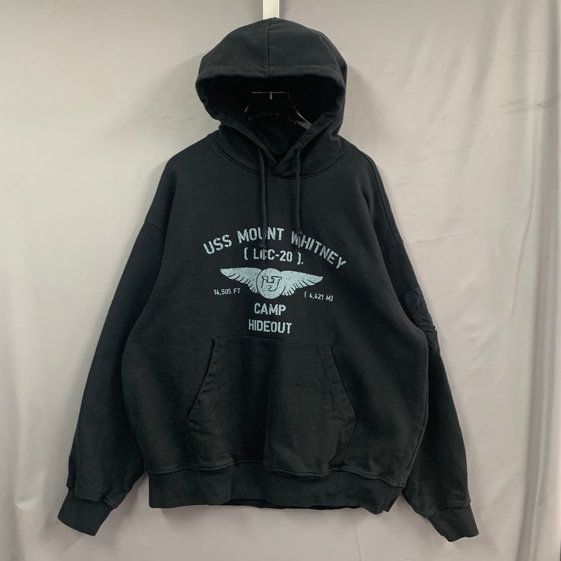 3 하이드아웃 H WINGS 헤비코튼 후드티 상품이미지1