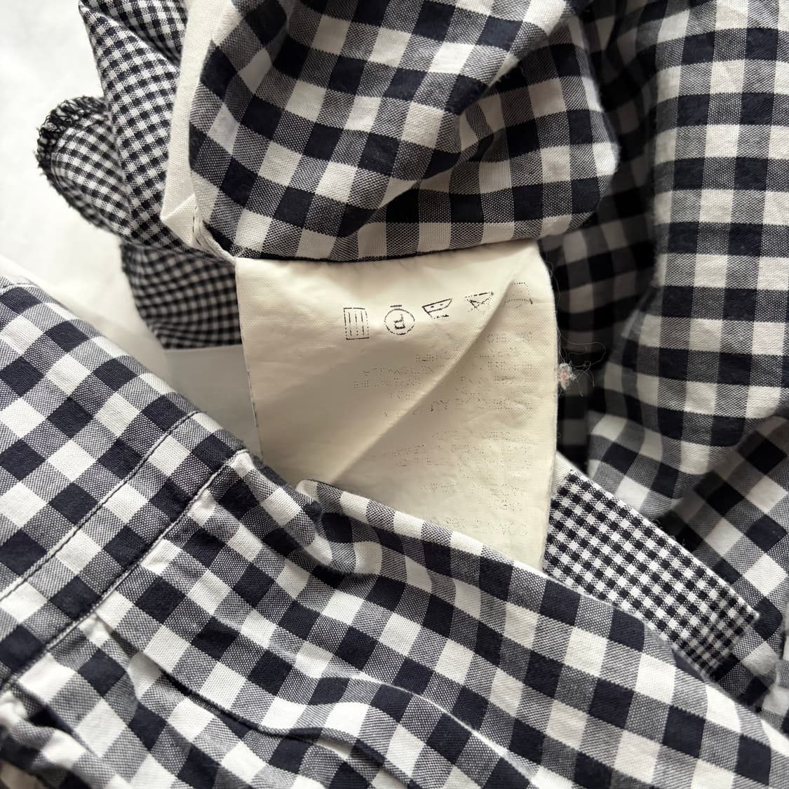 Circle Patchwork Gingham Check Blouse 상품이미지5