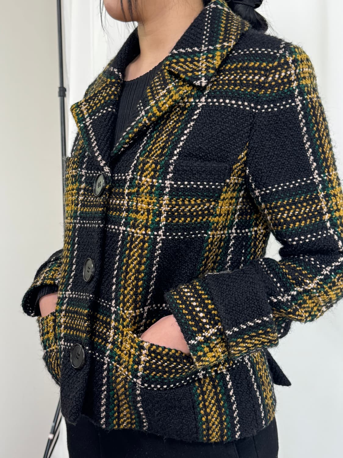 미스지 컬렉션 체크 자켓 상품이미지3