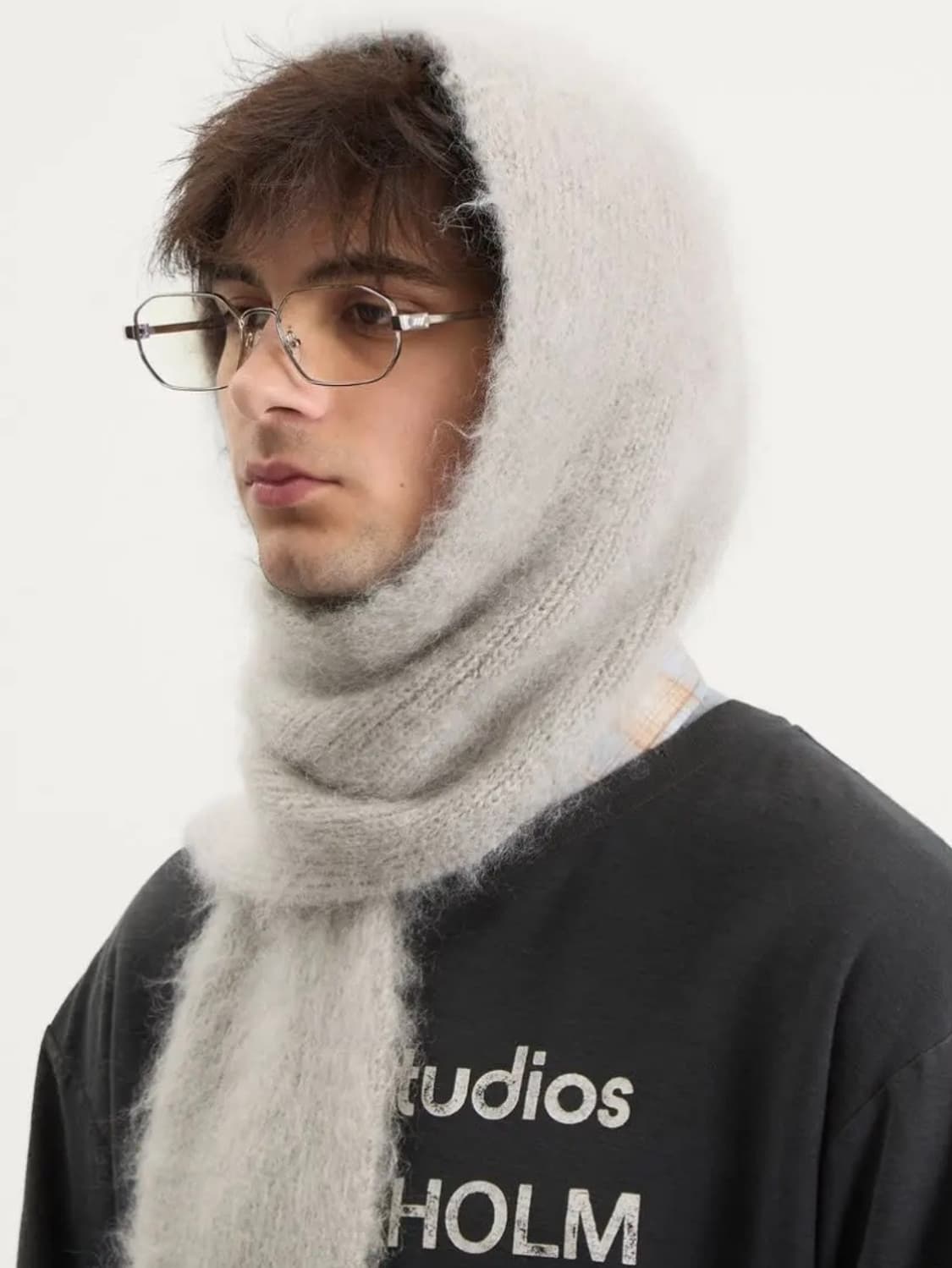 아크네스튜디오 모헤어 후드 스카프 머플러 상품이미지4