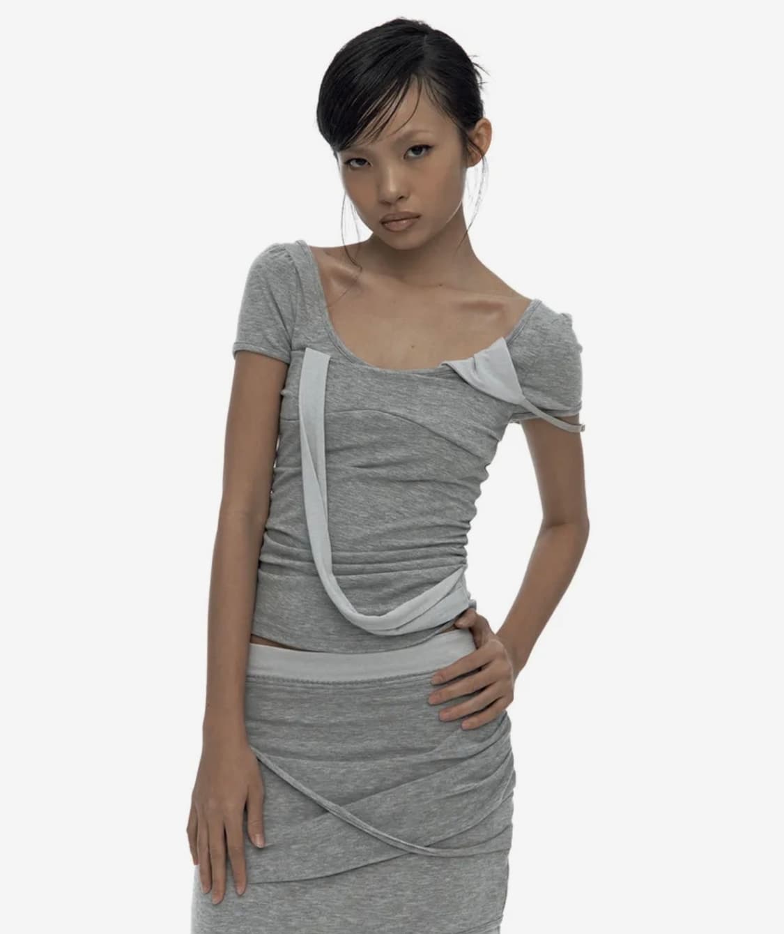 카시코 Peek-a-boo Top Gray 상품이미지1