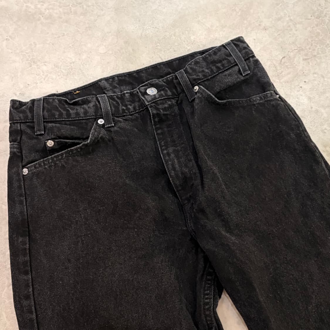 [34/36] USA🇺🇸 리바이스 505 오렌지탭 블랙 흑청 상품이미지3