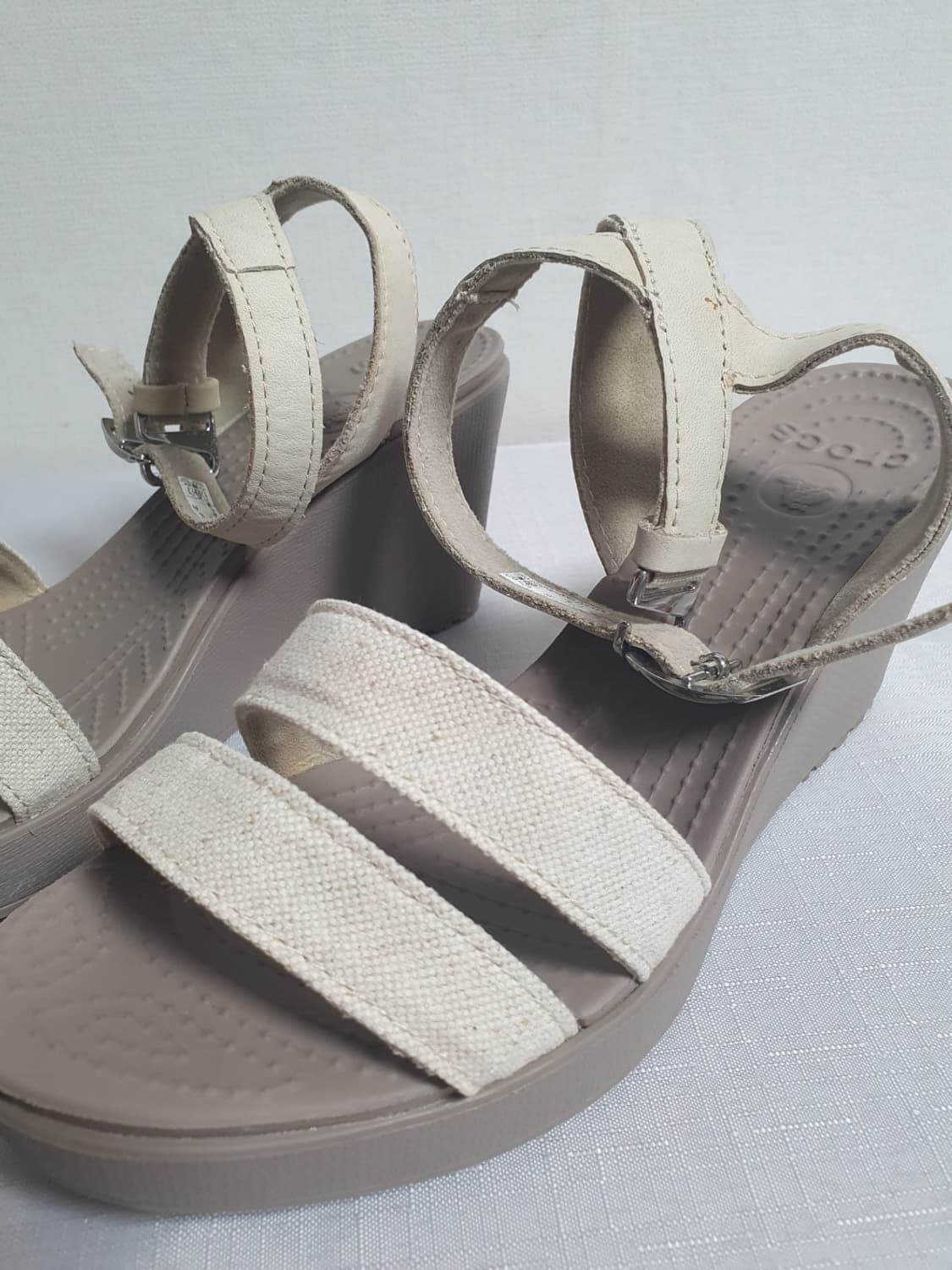 240mm 크록스 레이 웨지 샌들 베이지 W7 상품이미지7