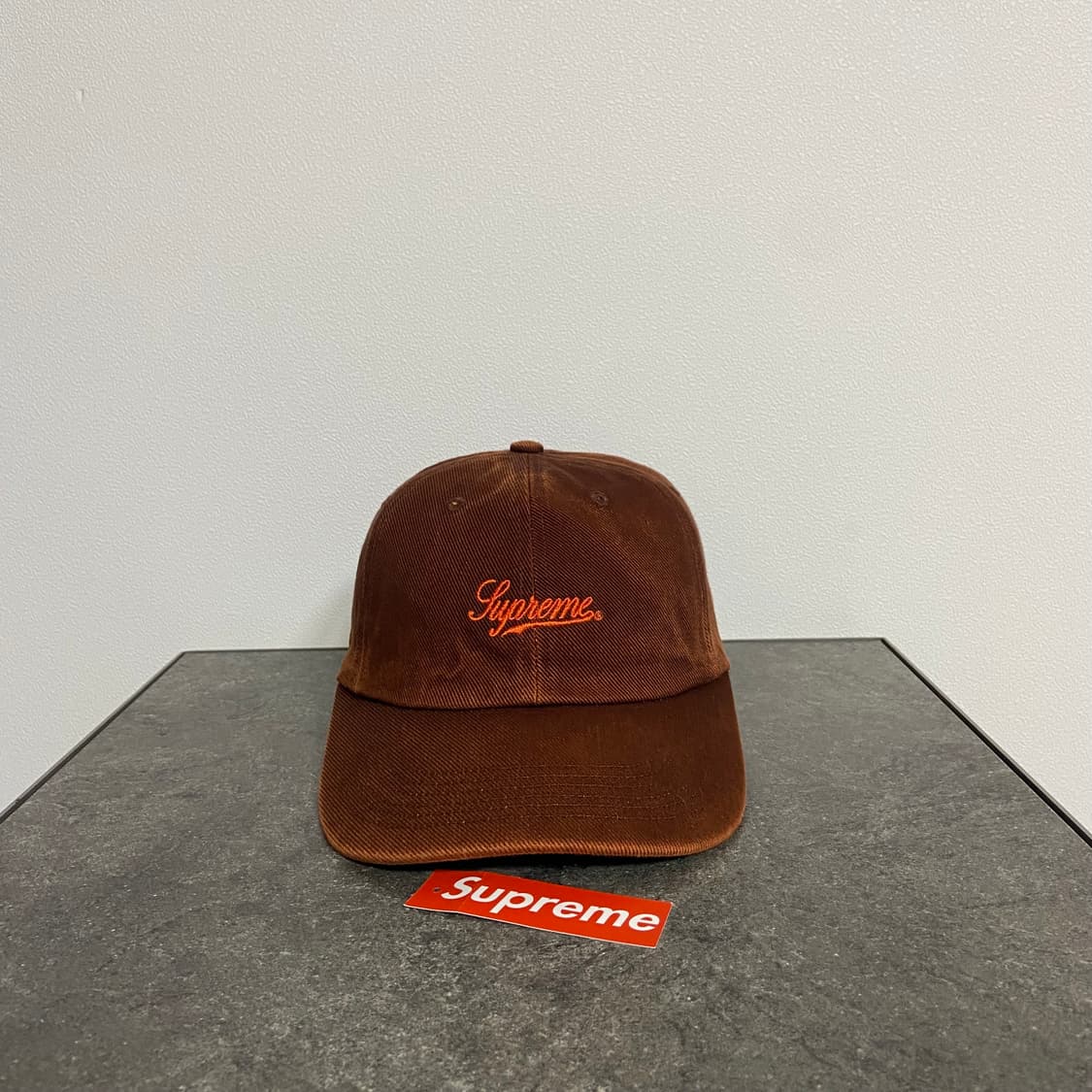 (OS) 슈프림 6패널 볼캡 모자 워시드 트윌 러스트 브라운 상품이미지1