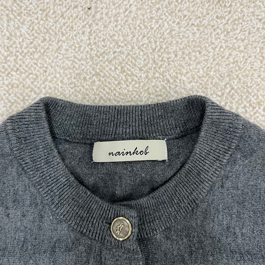 F 빈티지 여성 그레이 긴팔 가디건 0202M1 상품이미지2