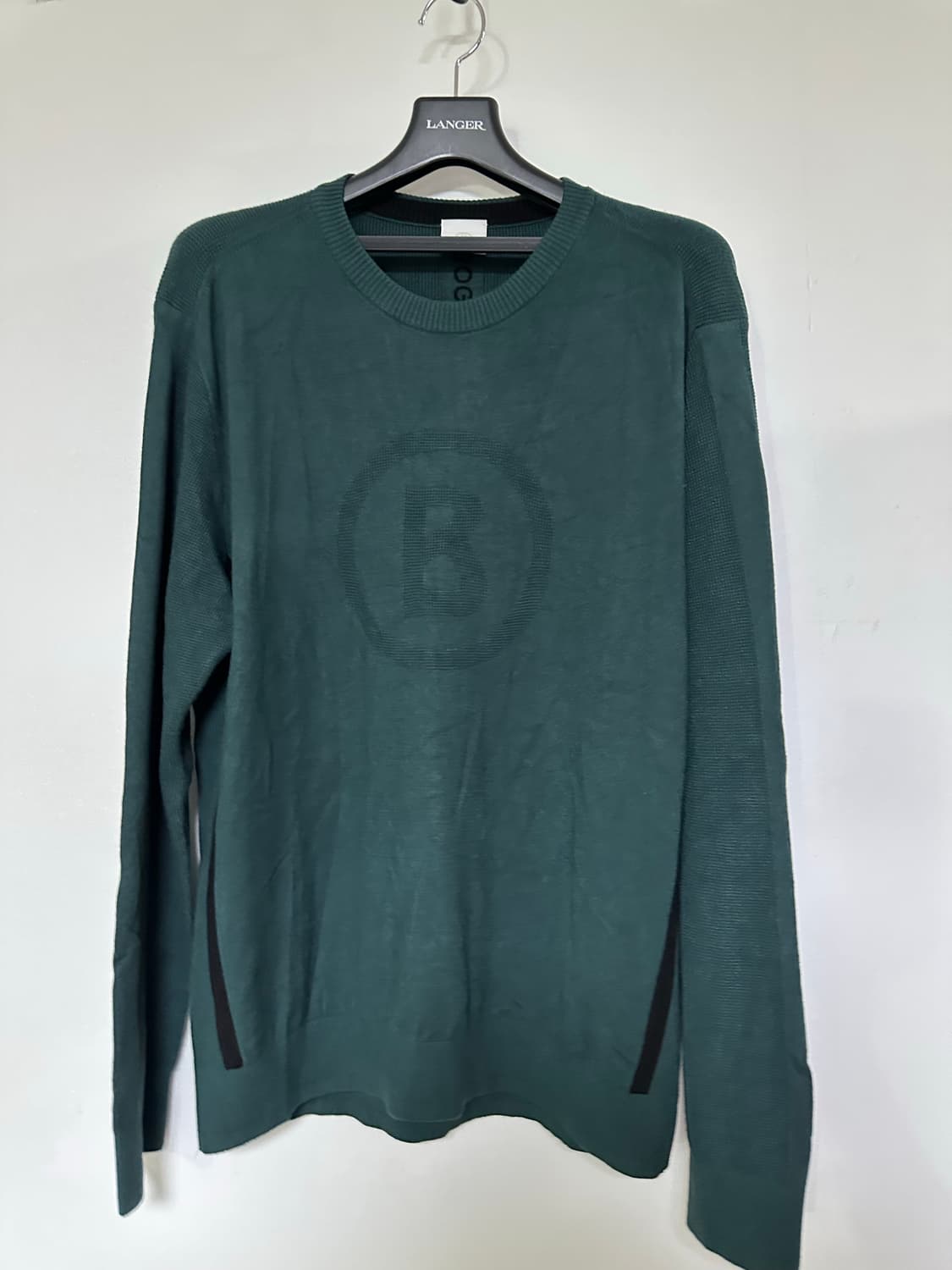 보그너 그린 B로고 니트 상품이미지1