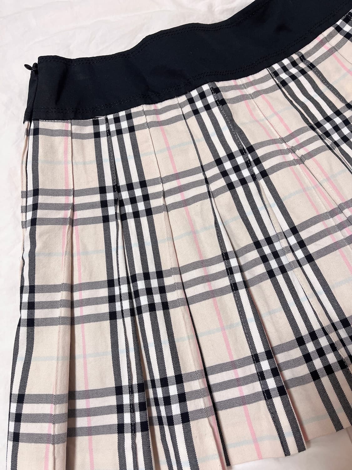 버버리 체크 플리츠 스커트 치마 빈티지 로걀 히메갸루 라떼갸루 상품이미지3