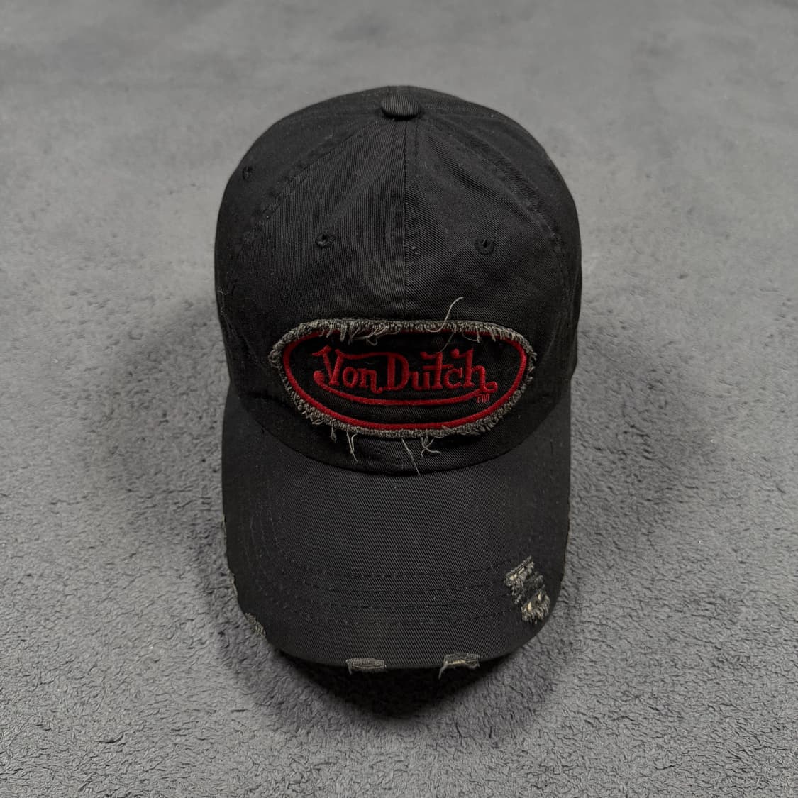 VonDutch 본더치 빈티지 데미지 블랙 볼캡 상품이미지2