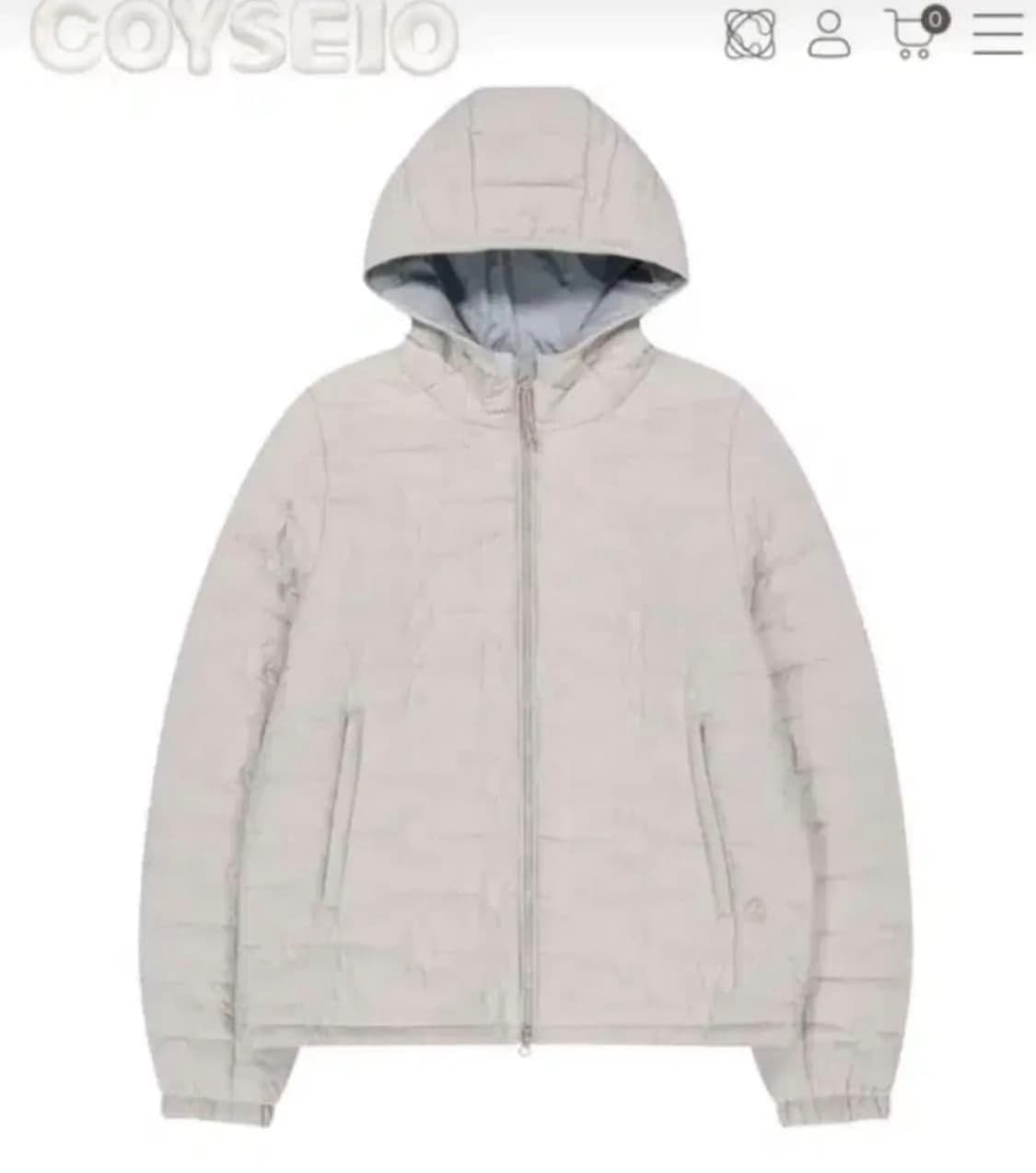 코이세이오 플러피 경량패딩 아이보리 상품이미지1