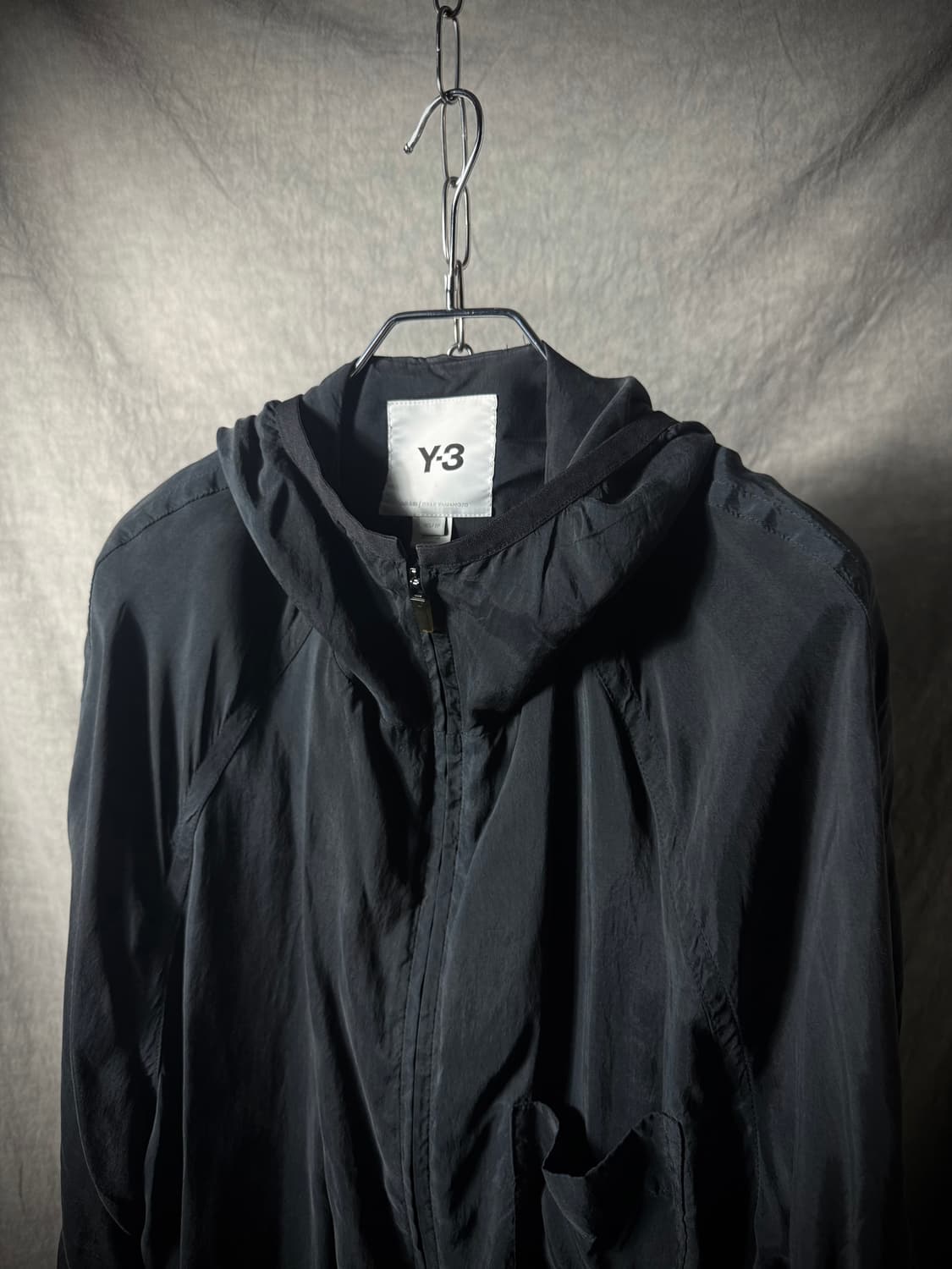 Y-3 Cupro Oversized Hooded Zip-Up  상품이미지5