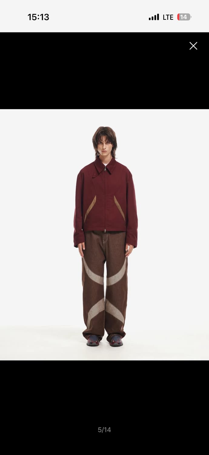 애드오프 와이드 데님 브라운 46 상품이미지1