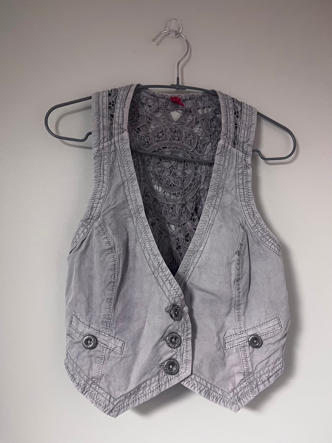 베스트 조끼 긱시크 모리 고스 갸루 00s 공겜 그레이 그런지 페어리 상품이미지2