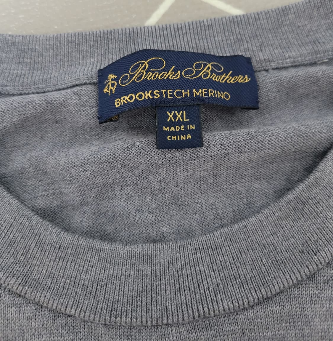 1회착) 브룩스 브라더스 메리노 울 라운드넥 니트 XXL 상품이미지7
