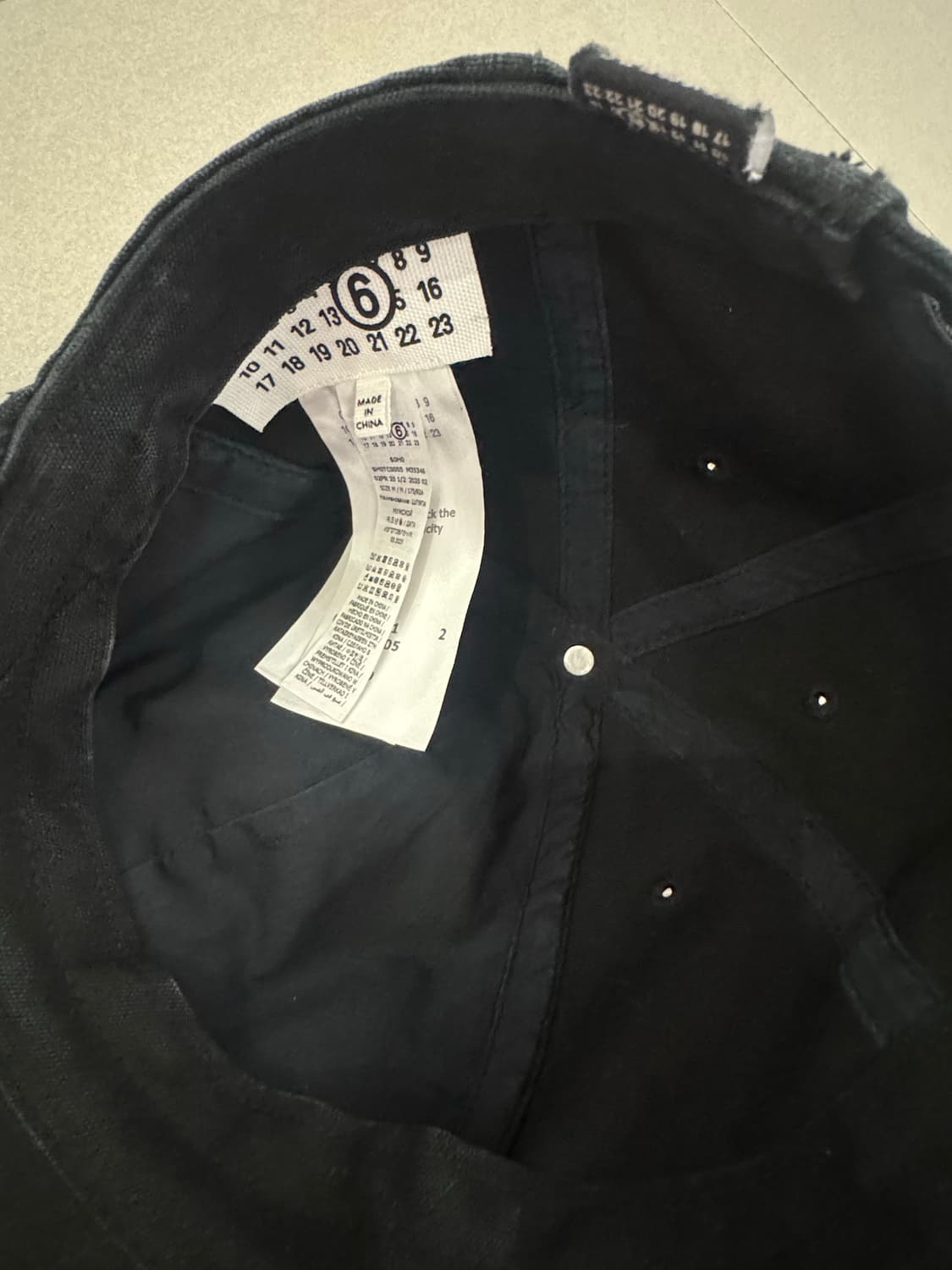 MM6 메종마르지엘라 넘버링 워시드 캔버스 모자 사이즈L 상품이미지6