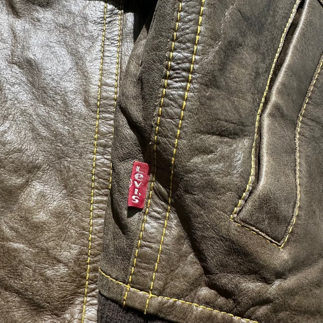 리바이스 타입원 카우레더 소가죽 웨스턴 블루종 자켓 상품이미지5