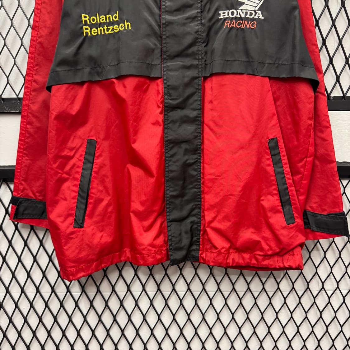 00s 혼다 레이싱 X 롤란드 렌츠치 레이싱 팀 윈드브레이커 레드 블랙 상품이미지4