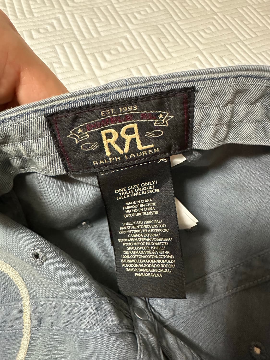 RRL 가먼트 다이드 트윌 볼캡 상품이미지3