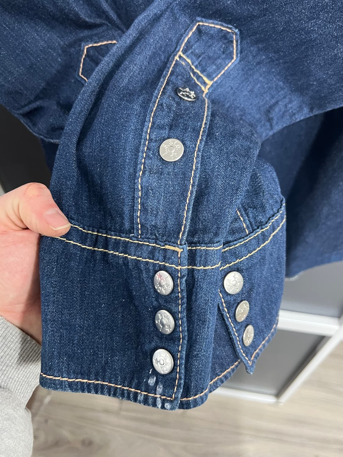 Levis 리바이스 Type1 인디고 진청 데님 셔츠 상품이미지5