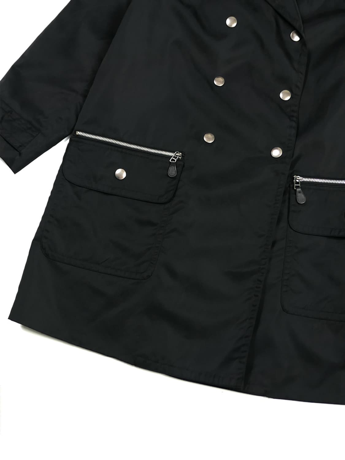 ICB calf leather detail trench coat 상품이미지3
