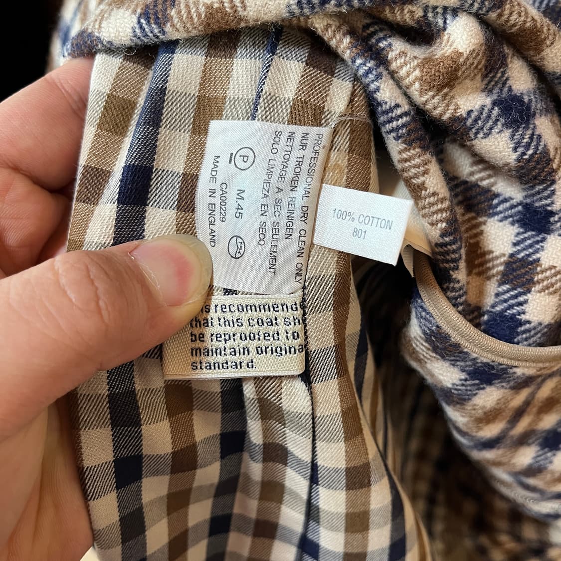 아쿠아스큐텀 잉글랜드 메이드 네이비 발마칸 코트 (울 라이너 포함) 상품이미지10