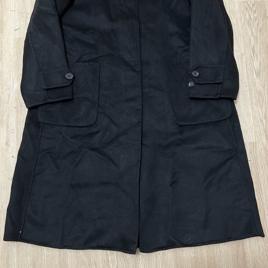 로리에트 핸드메이드 캐시미어 블랙 코트 M/95  상품이미지3