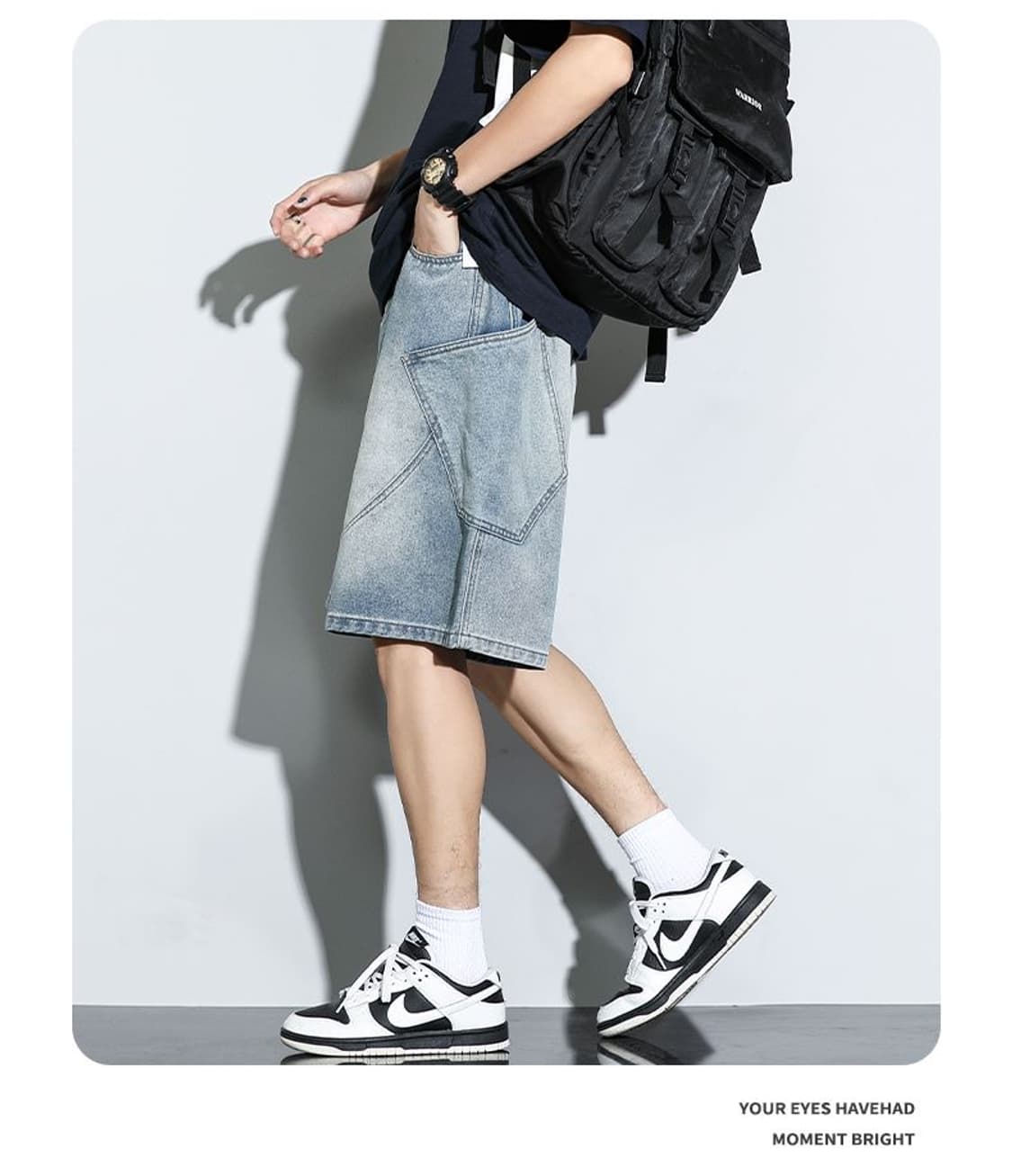 남성용 데님 청바지 반바지 의류 상품이미지6